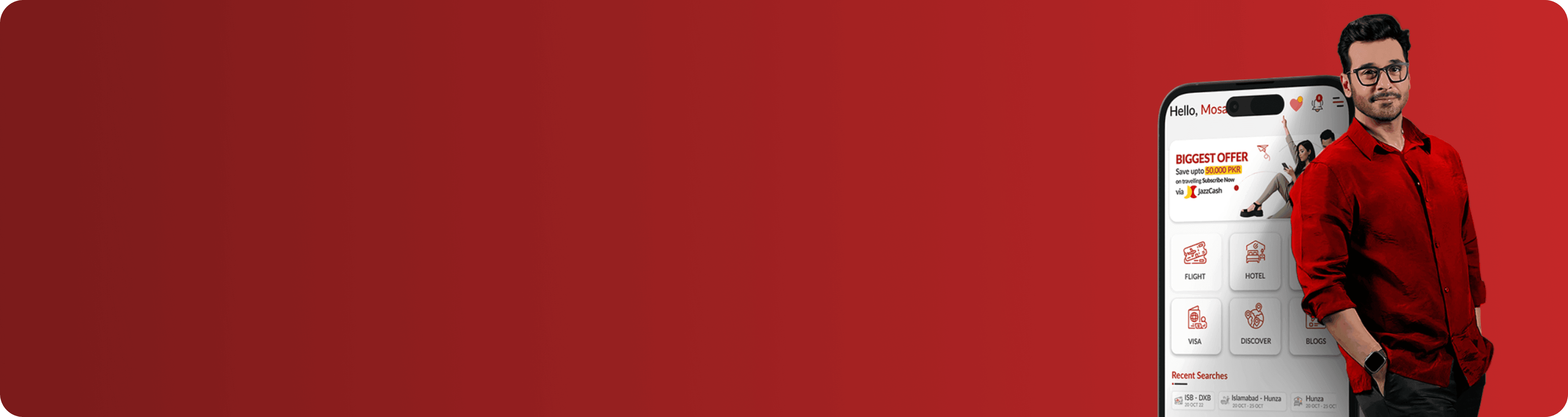 travel subscription offer banner for discounted flight hotel and tour booking deals